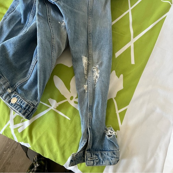 JACK AND JONES Denim Blue Button Down Jean Jacket - Picture 8 of 13